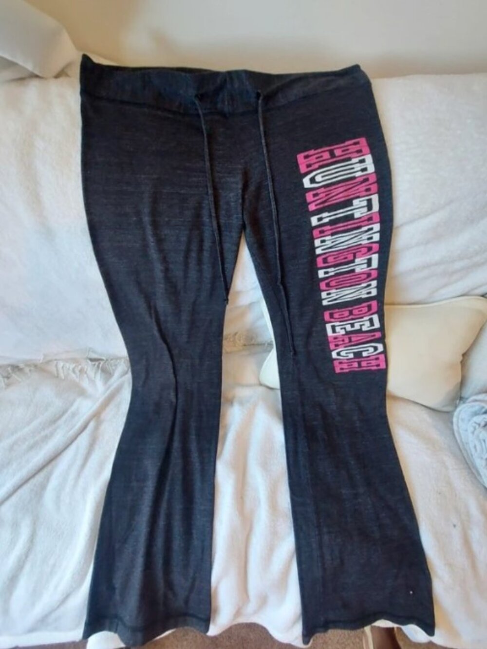 Victoria Secret PINK Tie Waist Lounge Pants Cozy Jogger Gray S